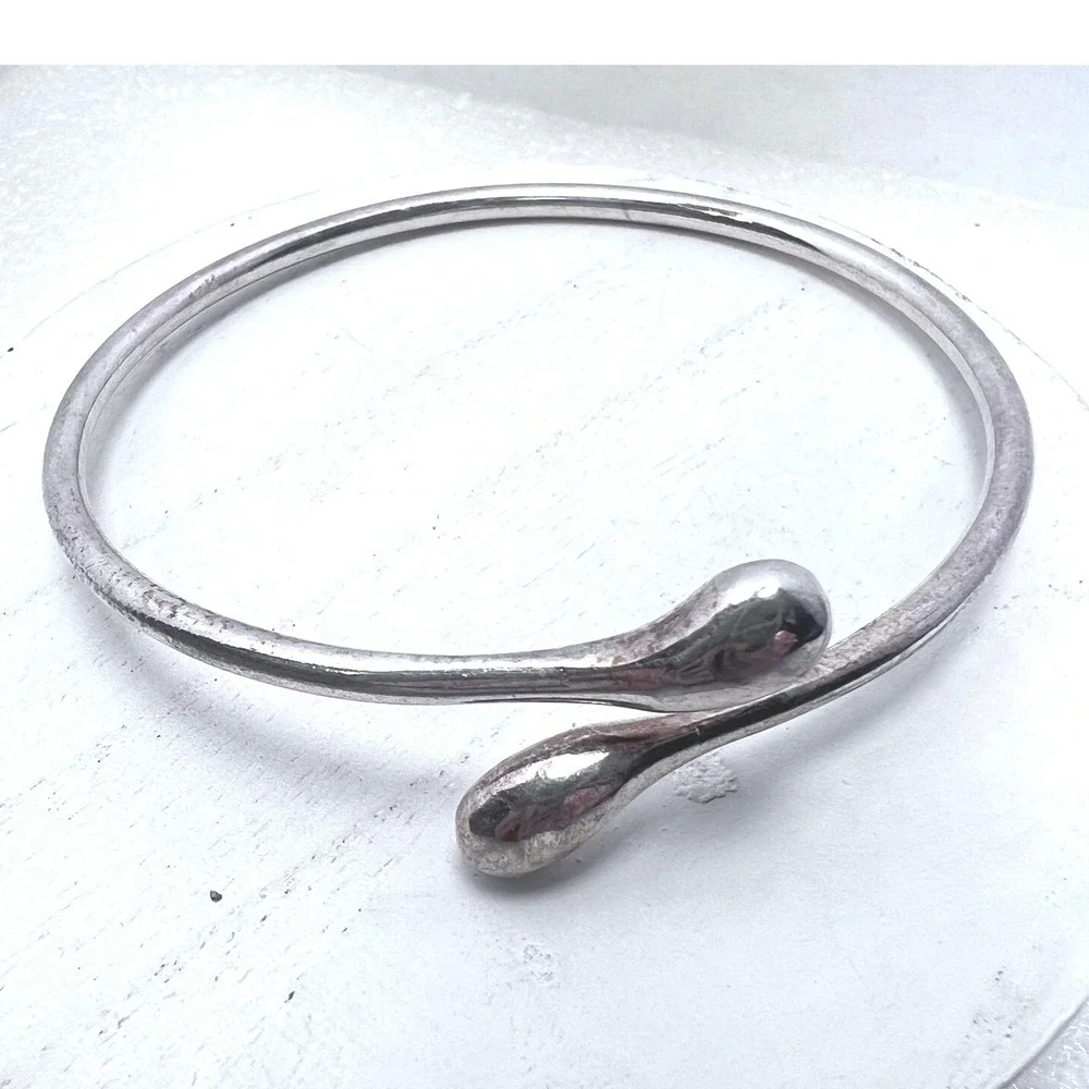 Artisan Sterling Silver Bypass Bangle 7